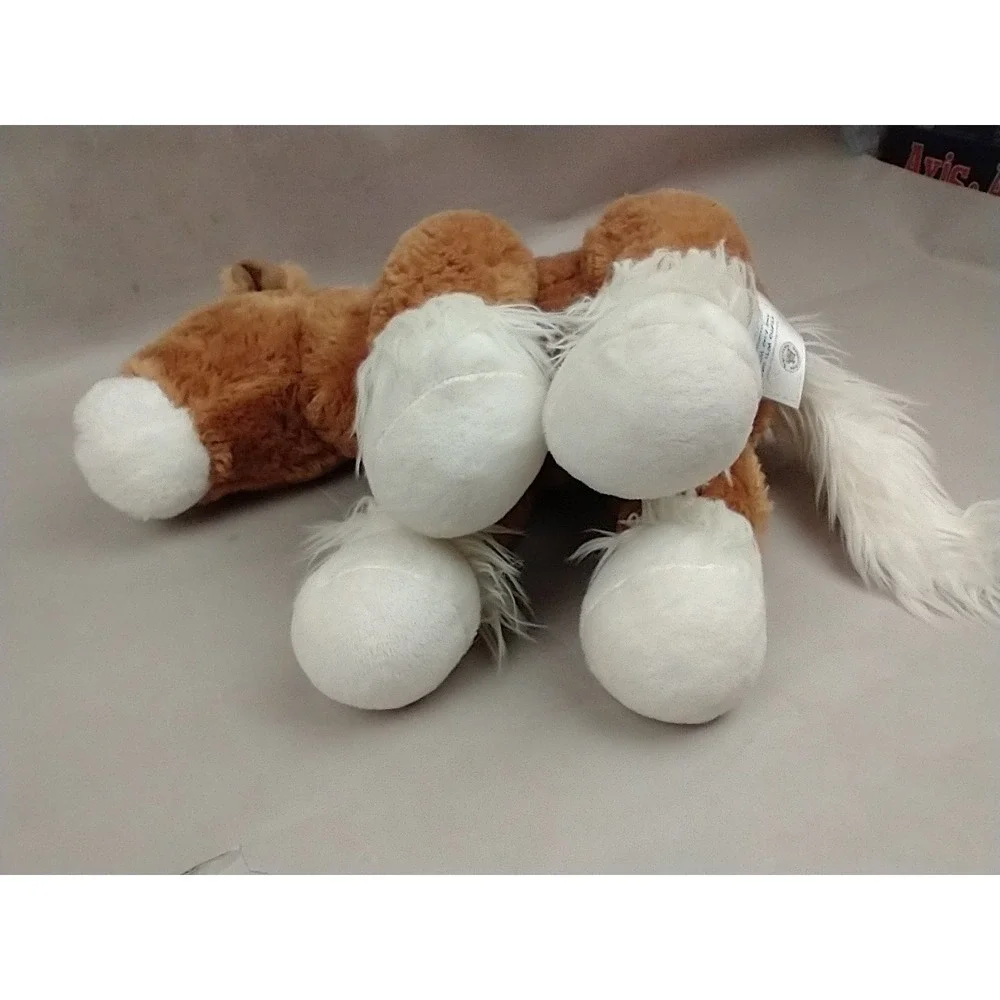 Build-A-Bear Workshop Pawsome Pony Clydesdale Horse Plush BAB Brown White